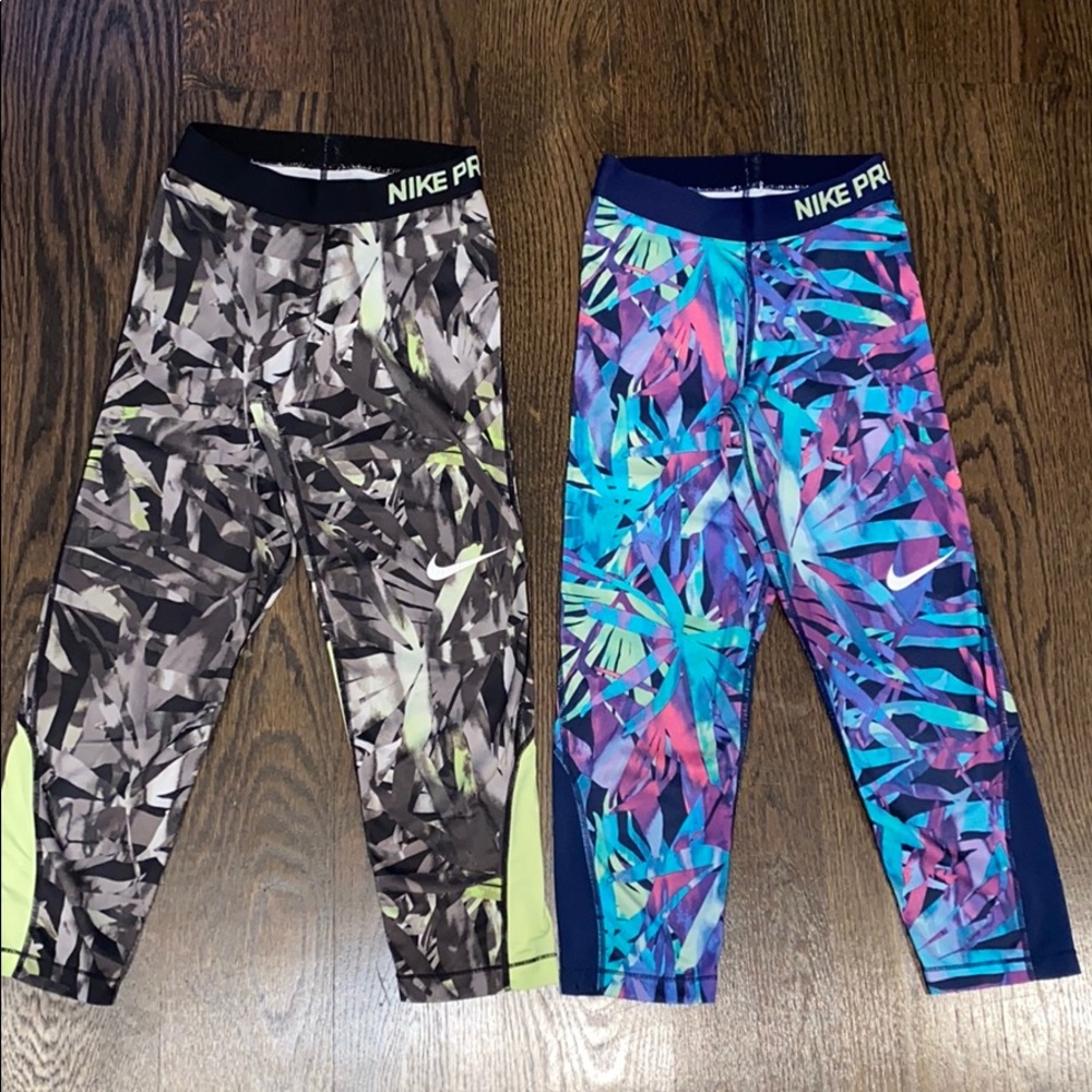 Nike Dri-fit Capri leggings XS summer bright workout pants